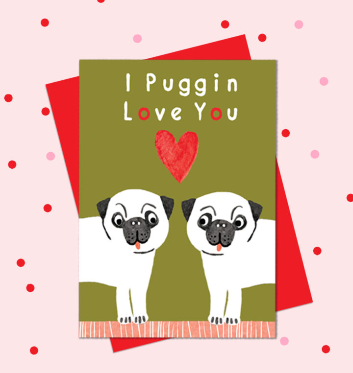 BR26 Love Pug dogs