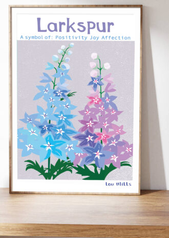 HPR7-4 Larkspur (Delphinium) Print