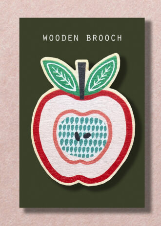 WB9 Apple Wood Brooch